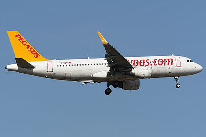 Airbus A320 TC-DCM operated by Pegasus