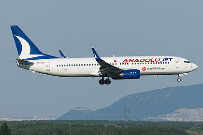 Boeing 737-800 TC-JHD operated by AJet