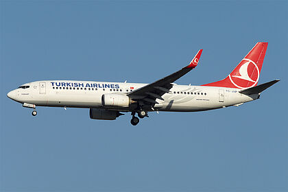 Boeing 737-800 TC-JVP operated by Turkish