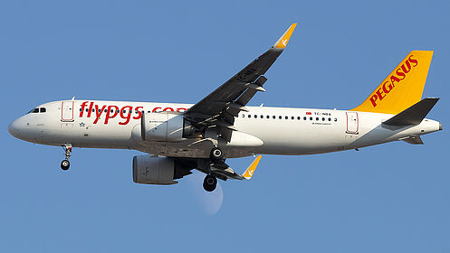 Airbus A320 TC-NBA operated by Pegasus