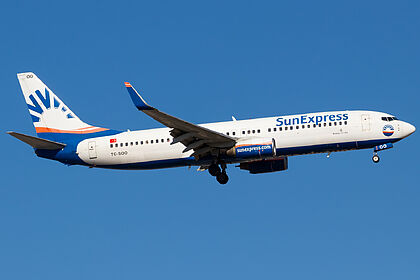 Boeing 737 TC-SOO operated by Sun Express
