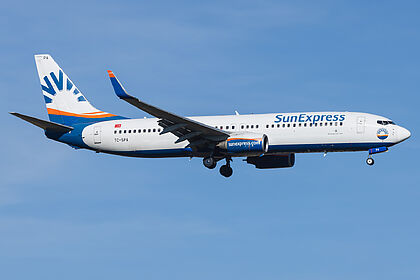 Boeing 737 TC-SPA operated by Sun Express