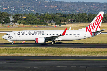 Boeing 737-800 VH-VUE operated by Virgin Australia
