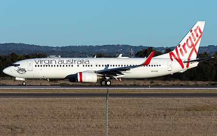 Unknown VH-VUQ operated by Virgin Australia