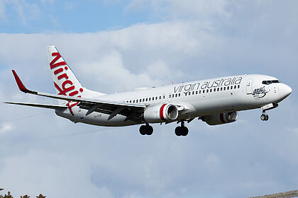 Boeing 737-800 (winglets) VH-VUR operated by Virgin Australia