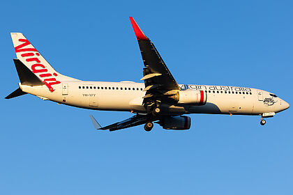 Boeing 737-800 VH-YFY operated by Virgin Australia