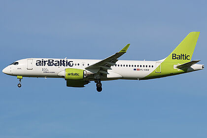 Airbus A220-300 YL-AAU operated by SWISS