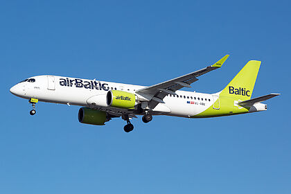 Airbus A220-300 YL-ABE operated by SWISS