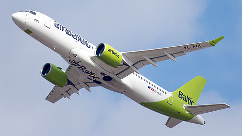 Airbus A220-300 YL-ABL operated by Brussels