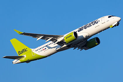 Airbus A220-300 YL-ABR operated by Air Serbia