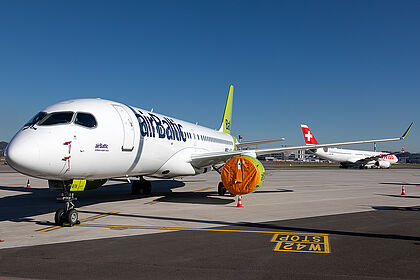 Airbus A220-300 YL-BTB operated by SWISS
