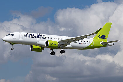 Airbus A220-300 YL-BTC operated by SWISS