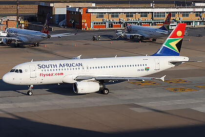 Airbus A320 ZS-SZI operated by South African